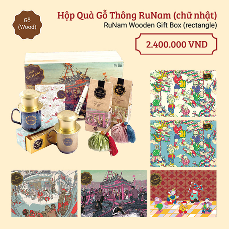 Hộp Quà Gỗ Thông Runam (Chữ nhật)