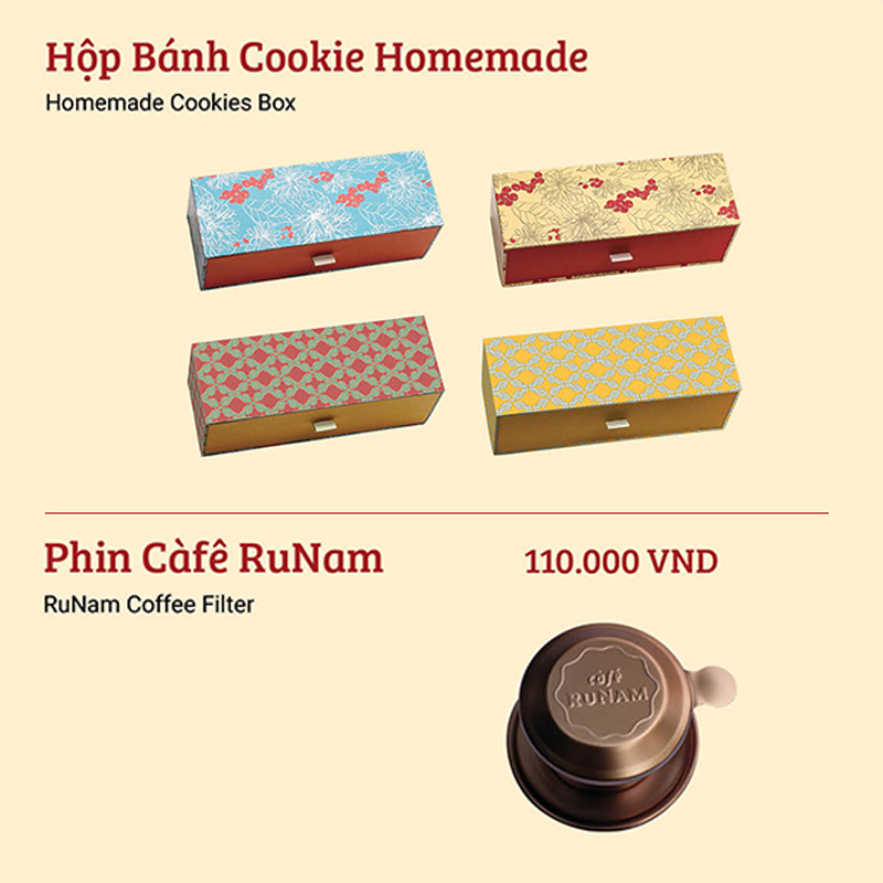 Bánh Cookie Homade và Phin càfê RuNam
